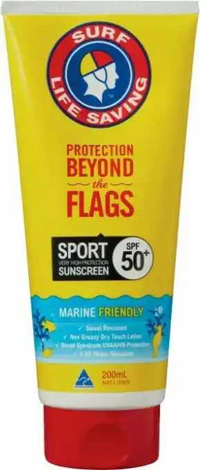 Coles Surf Life Saving Sport Sunscreen SPF50+ 200mL* offer