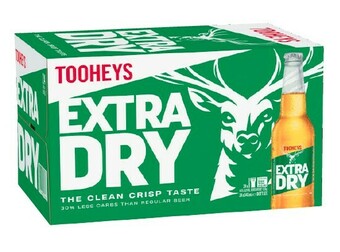 Coles Tooheys Extra Dry Bottles 24x345mL offer