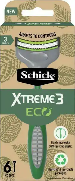 Coles Schick Xtreme 3 Eco Disposable Razors 6 Pack offer