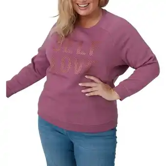 BIG W Avella Women&#039;s Slogan Fleece Sweatshirt - Bordeaux offer
