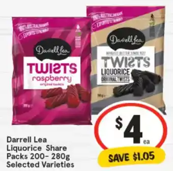 IGA Darrell Lea Liquorice Share Packs offer