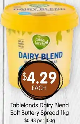 Spudshed Tablelands Dairy Blend Soft Buttery Spread offer