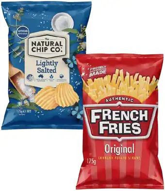 IGA The Natural Chip Co. Chips, French Fries or Samboy 175g Selected Varieties offer