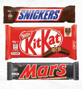 Drakes Nestlé or mars medium bars 35g - 55g offer