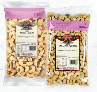 Drakes Yummy salted or unsalted cashews 500g offer