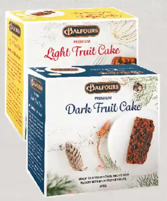 Drakes Balfours premium dark or light fruit cake 800g offer