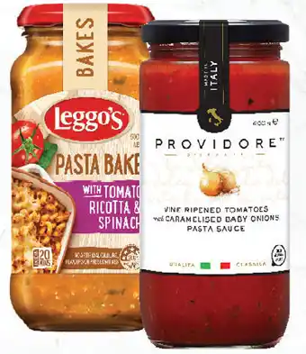 Drakes Leggo's providore pasta sauce 400g or pasta bake 490g-500g offer