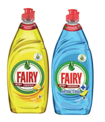 Fairy ultra concentrate dishwashing liquid 475ml - 495ml