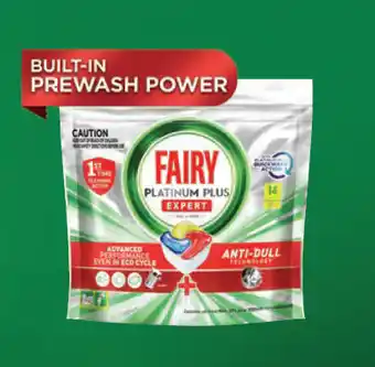 Drakes Fairy platinum plus expert dishwasher capsules 14 pack offer