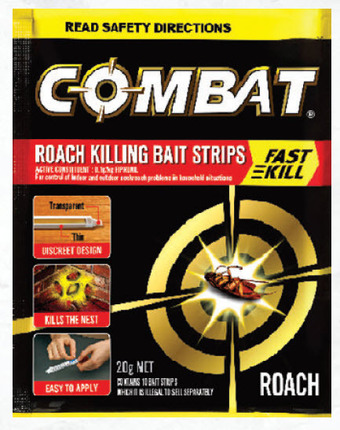 Combat roach killing baiting strips 10 pack 20g or antrid gel baits 4x5g