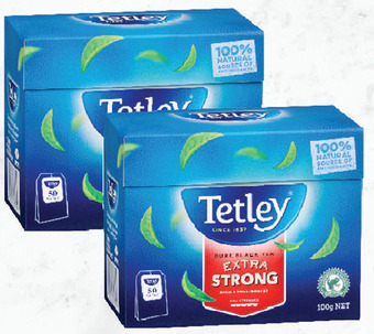Drakes Tetley tea bags pure black tea extra strong 50 pack 100g offer