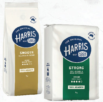 Drakes Harris smooth or strong coffee beans 1kg offer