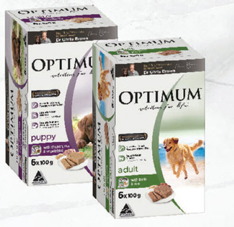 Drakes Optimum dog food 6x100g offer
