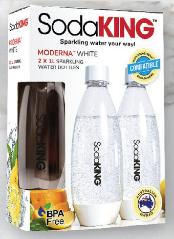 Drakes Sodaking moderna white twin pack 1lt offer