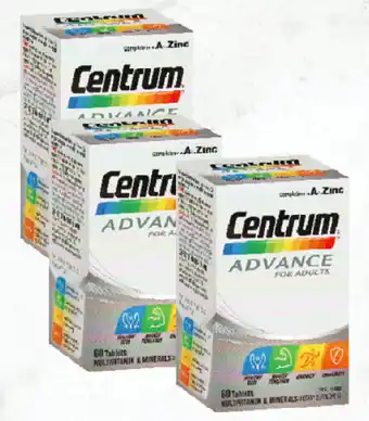 Drakes Centrum advance for adults, centrum for men or centrum for women 60 pack offer