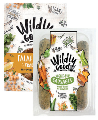 Wildly good burgers or sausages 250g or falafel bites 225g