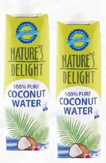 Drakes Natures delight coconut water 1lt offer