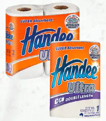 Drakes Handee ultra paper towel 2 pack or ultra double length 1 pack offer