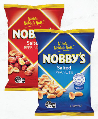 Drakes Nobby's peanuts or beer nuts 375g offer
