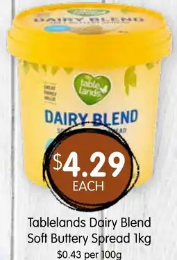 Spudshed Tablelands Dairy Blend Soft Buttery Spread offer