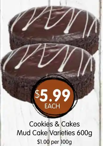 Spudshed Cookies & Cakes Mud Cake Varieties offer