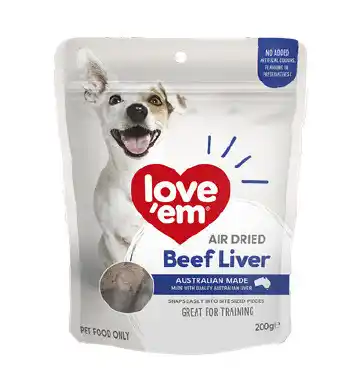 Love'em beef liver dog treats 200g