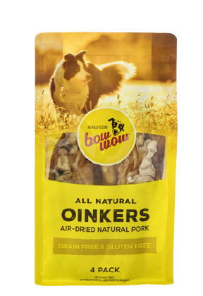 BIG W Bow wow oinkers dog treats 4 pack offer