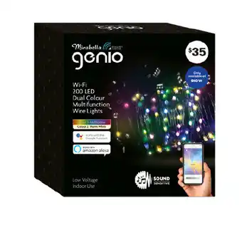 BIG W Genio wi-fi 200 led multifunction dual colour wire sound sensitive lights 19.9m offer