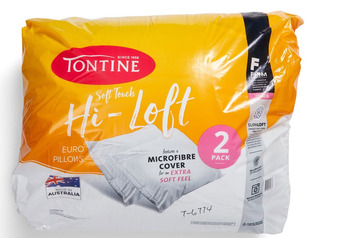 BIG W Tontine 2-pack hi-loft euro pillows offer