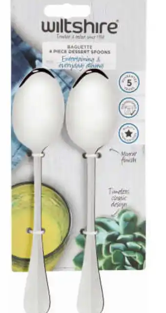 BIG W Wiltshire 4-pack ‘baguette’ table spoons offer