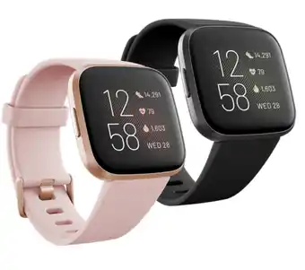 BIG W Fitbit versa 2 black/ carbon or petal/ copper rose offer