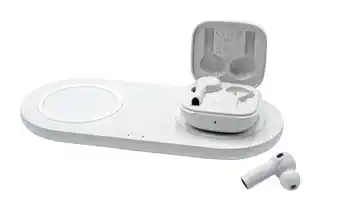 BIG W Belkin freedom bundle headphone and 10w dual wireless charging pad - white offer