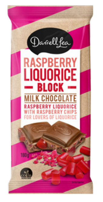 BIG W Darrell lea raspberry liquorice block 180g offer