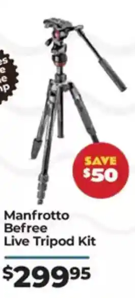 Teds Cameras Manfrotto Befree Live Tripod Kit offer