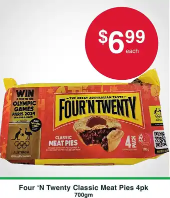 Australian Butchers Four 'N Twenty Classic Meat Pies offer