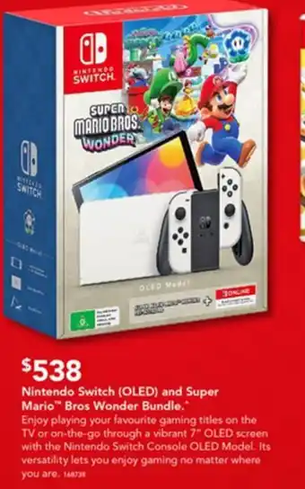 Harvey Norman Nintendo Switch (OLED) and Super Mario Bros Wonder Bundle offer