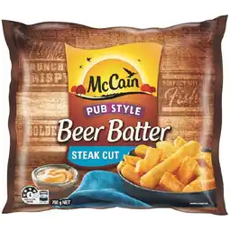 Woolworths McCain Beer Batter Chips or Wedges 750g – From the Freezer offer