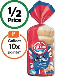 Woolworths Tip Top English Muffin Varieties Pk 6 offer