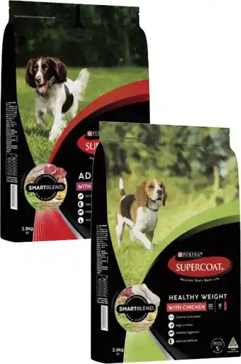 Coles Supercoat Dry Dog Food 2.6kg-2.8kg offer