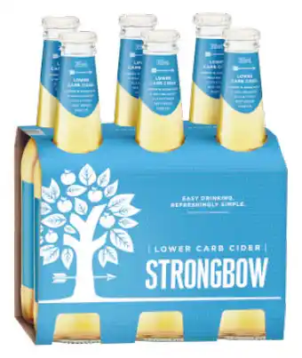 Strongbow lower carb cider bottle 6x355ml