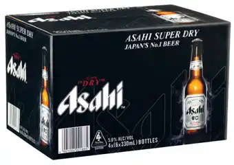 Liquorland Asahi super dry bottle 330ml offer
