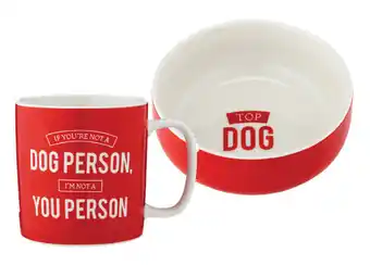Dog mug and bowl set - top