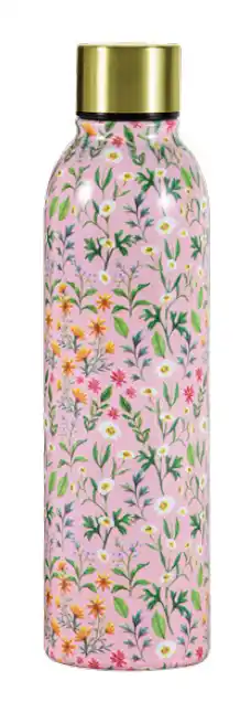 The Lucky Charm Flowering fields drink bottle 500ml - pink offer