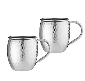 The Lucky Charm Hammered mug set of 2 - silver offer