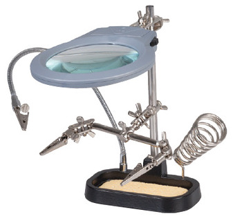 Jaycar Electronics Pcb holder with led magnifier offer