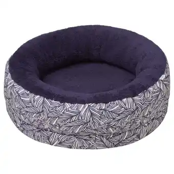 Pet stock Lexi & me round bolster bed, midnight botanic offer