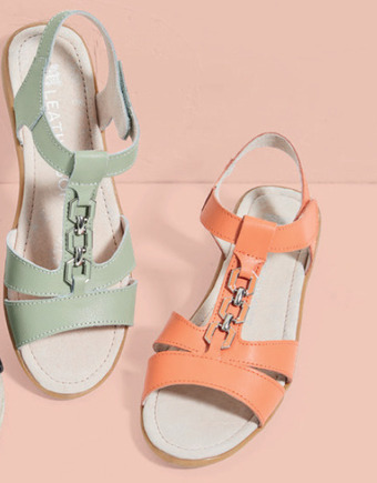Rivers leathersoft trim detail rip tape sandal