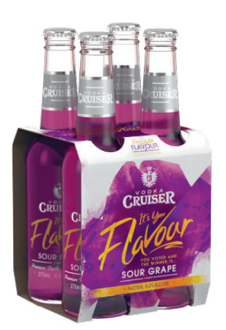 Liquorland Vodka cruiser sour grape 275ml offer