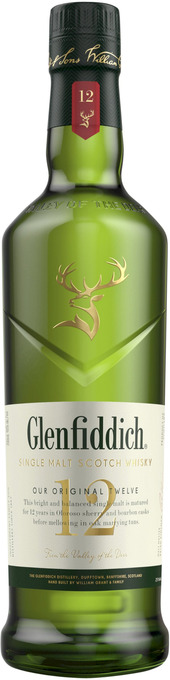 Glenfiddich 12yo single malt scotch whisky 700ml
