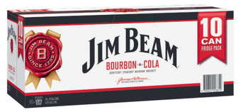 Liquorland Jim beam white & cola can (10 pack) offer
